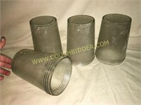 Set of 4 retro heavy glass industrial light covers