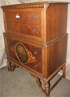 Ornate Depression style chest of drawers