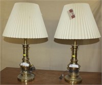 Pr NEW Stiffel brass table lights, Style 3411