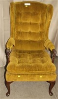Queen Anne uphol. arm chair