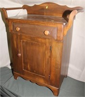 Washstand w/1 drawer/1 door, towel bar handles