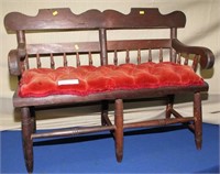 Child's size half spindle back plank seat 6 leg