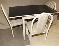 5 pc dinette set w/steel frame chairs and