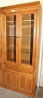 Bernhardt oak display cabinet
