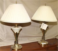 Pair Stiffel brass table lights, Style 6140