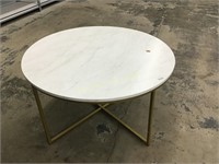 WE Furniture 36" Faux Marble & Gold Coffee Table*