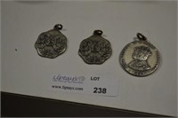 3 sterling sports medals