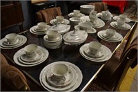 large set of dishes English