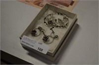 sterling brooch & earrings