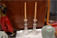 pinwheel crystal candle holders