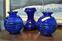 colbalt blue vases