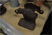 cast elephant book ends