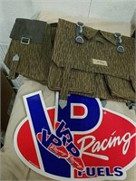 Military satchels with Racing stickers