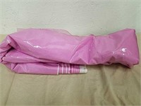 Roll of pink plastic sheeting