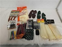 Group of household items includes cable ties,