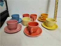 Fiestaware cups and saucers