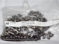 LOT OF COIN SILVER BEADS (ACCORDING TO PACKAGING)