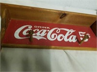 Wood Coca-Cola shelf 19.5 x 7