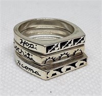 STERLING SILVER STACKED RINGS