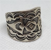STERLING SILVER STAMPED RING