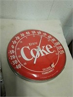 Coca-Cola wall thermometer 12 inch round