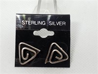 STERLING SILVER EARRINGS TRIANGLE