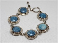 STERLING SILVER LARIMAR? BRACELET