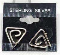 STERLING SILVER EARRINGS TRIANGLE