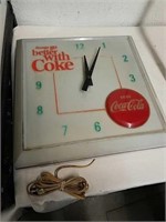 Vintage Coca-Cola light up Electric clock sign