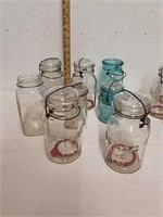 Vintage Atlas, fall, and other glass jars with