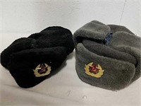 2 Russian fur hats