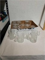 Group of collectible McDonald's Flint Stone glass
