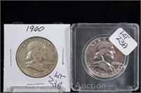 (5) Franklin Half Dollars-