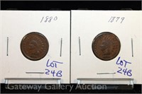 (5) Indian Head Cents-