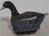 Canvas on cork American coot decoy