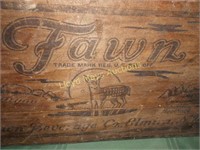 Fawn Beverages Vintage Wood Soda Crate