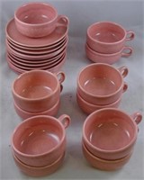 (11) RUSSEL WRIGHT CUPS WITH SAUCERS