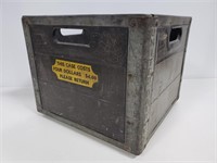 Vintage metal United Dairies crate