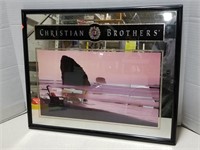 Christian Brothers brandy framed bar mirror