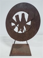 Rusty metal art sculpture