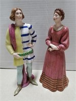 Italian ceramic man & woman figurines