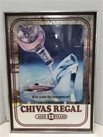Chivas Regal wood framed bar mirror