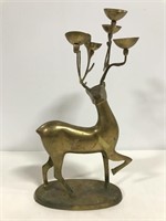 Brass deer candelabra