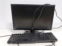 AOC computer monitor and Dell keyboard