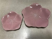 Princess Exclusive pink flower plate pair