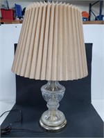 Clear glass table lamp