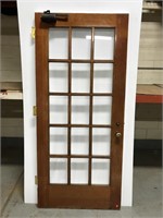 Wood door w/ glass panes