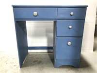Blue painted small desk