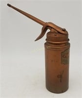 Vintage Plews Oil Can Oil Copper Tone