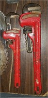 2 Pipe Wrenches 10" & 14"